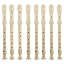 8 Flautas Doce Yamaha Soprano YRS-24B Barroca Cor:Creme
