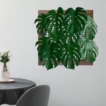 8 Folhagens de Costela de Adão Artificiais 60cm na cor verde para decoração de varandas e mesas - DE0624