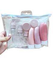 8 Frascos Organizador Cosmético P/ Malas E Bolsas De Viagem