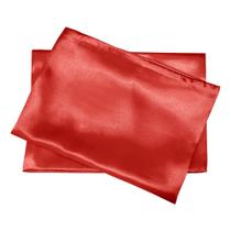 8 Fronhas De Cetim Seda Vermelho Anti Frizz Alto Brilho