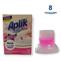 8 Gel Sanitário Adesivo Vaso Lavanda Marine Limão Floral Pinho Eucalipto 7g Marca Aplik - Envio Já