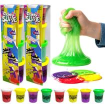8 Geleca Slime Colorido Meleca Infantil Brinquedo Antistress