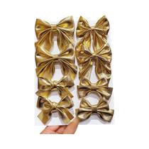 8 grampos de cabelo com laço da moda dourados e chapéus simples adequados para uso diário