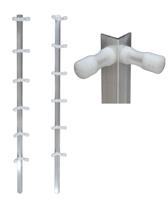 8 Hastes de canto 1.00 M para Cerca Elétrica c 12 Isoladores