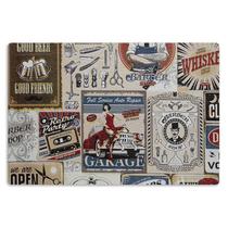 8 Jogo Americano Barber Shop - Barbearia Impermeável Pvc 8 Jogo Americano Barber Shop - Barbearia Impermeável Pvc