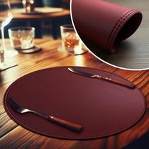 8 Jogo Americano Dupla Face Sousplat Lux Couro Pvc Lagoa Vn