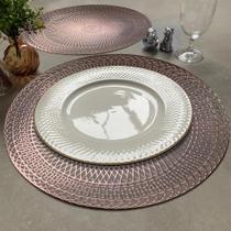 8 Jogo Americano Redondo Sousplat Luxo Alto Padrão Real Vr