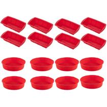 8 Kit Forma Redonda Bolo + Forma Para Pão Sortida Silicone - QUALITY HOUSE 8 Kit Forma Redonda Bolo + Forma Para Pão Sortida Silicone - QUALITY HOUSE