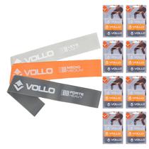8 Kits Mini Bands Faixas De Exercício VP1007 Vollo Leve, Média e Forte