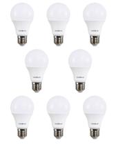 8 Lâmpada LED Bulbo 9w Superled Ouro Biv 6500k Ourolux