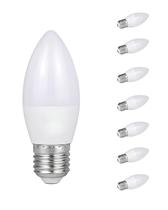 8 Lâmpada Led Vela Leitosa 3000k