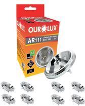 8 Lâmpada Ourolux Ar111 12v 50w 24º G53 Branco-quente