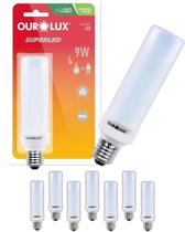 8 Lâmpadas Compacta Led 9w Bivolt Base E27 Cor da Luz Branco Neutro Ourolux 8 Lâmpadas Compacta Led 9w Bivolt Base E27 Cor da Luz Branco Neutro Ourolux