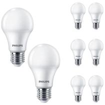 8 Lâmpadas Led Bulbo 9w Philips Bivolt E27 6500k 806lm
