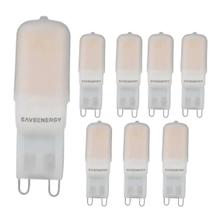 8 Lâmpadas LED Halopin G9 2W 6500K 180lm 220V Save Energy