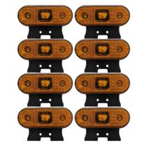 8 Lanterna Lateral Led Bivolt Facchini Amarela suporte E Fio