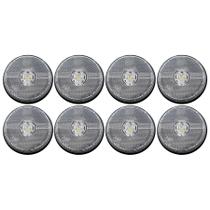 8 Lanterna Redonda Lateral Led 85mm Saida Fios Sem Suporte