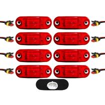 8 Lanterna Vigia Teto Ônibus Caminhão 2 LED BIVOLT VM +Conector