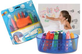 8 Lapis de Banho Colorido Risca E Apaga c Suporte e Esponja - Zoop Toys