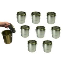 8 Lata Vazia Galao 3,6l Artesanato Carne Banha Tinta B.Agua