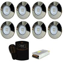 8 Led Slim Rgb 10w Inox 316 Piscina Smartpool Fonte Cabo 2m 8 Led Slim Rgb 10w Inox 316 Piscina Smartpool Fonte Cabo 2m