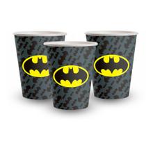 8 Lembrancinha copos festa Batman decoração aniversário