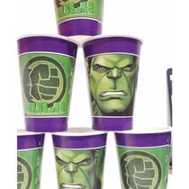 8 Lembrancinhas Copos decoração Hulk festa aniversário