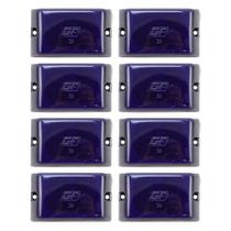 8 Lente Da Lanterna Lateral Retangular Carreta Furgao Gf0030