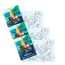 8 Livros para colorir Lembrancinhas Festa Moana decoração