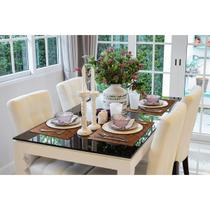 8 Lugares Americanos para Mesa e 8 Porta Copos em Mosaico Caramelo 8 Lugares Americanos para Mesa e 8 Porta Copos em Mosaico Caramelo