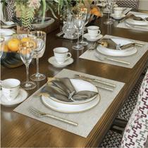 8 Lugares Americanos para Mesa e 8 Porta Copos Sisal Marfim 8 Lugares Americanos para Mesa e 8 Porta Copos Sisal Marfim