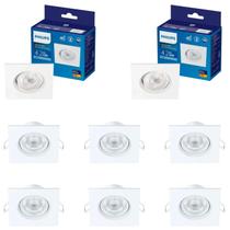 8 Luminária Spot Led 4,2w Philips Gu10 6500k Fria Bivolt 8 Luminária Spot Led 4,2w Philips Gu10 6500k Fria Bivolt