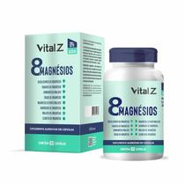 8 Magnésios 8 EM 1 Equilíbrio Muscular, Energia e Bem Estar 60 Cápsulas