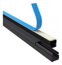 8 Metros Canaleta Preta 10x10mm Fina Fininha Cabo Escond Fio