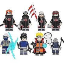 8 Mini Figuras Naruto para Construção - Kit com 8 Peças