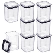 8 Mini Pote Empilhável 160ml Hermético Porta Tempero Sementes Granulados Itens de Costura 8 Mini Pote Empilhável 160ml Hermético Porta Tempero Sementes Granulados Itens de Costura