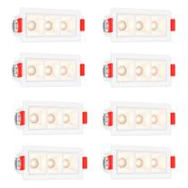 8 Mini Spot Triplo Embutir Led Recuado Micro Downlight Bet91