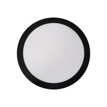 8 Painel Plafon Led 24W Redondo Embutir Frio / Quente Preto