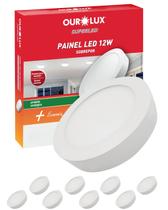 8 Painel Plafon Ourolux Sobrepor 12w Bivolt Cor da Luz Branco Neutro Redondo 8 Painel Plafon Ourolux Sobrepor 12w Bivolt Cor da Luz Branco Neutro Redondo