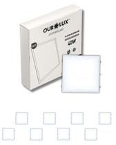 8 Painel Superled De Embutir 40w Branco Frio Ourolux