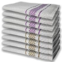 8 Panos De Prato Atoalhado Felpudo 4 Roxo 4 Marrom 8 Panos De Prato Atoalhado Felpudo 4 Roxo 4 Marrom
