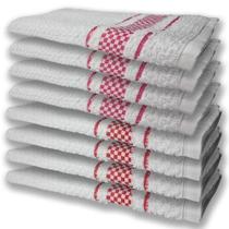 8 Panos De Prato Atoalhado Felpudo 4 Vermelho 4 Rosa 8 Panos De Prato Atoalhado Felpudo 4 Vermelho 4 Rosa