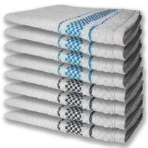 8 Panos De Prato Atoalhado Felpudo Premium 4 Azul 4 Preto 8 Panos De Prato Atoalhado Felpudo Premium 4 Azul 4 Preto