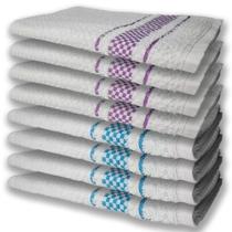 8 Panos De Prato Atoalhado Felpudo Premium 4 Azul 4 Roxo 8 Panos De Prato Atoalhado Felpudo Premium 4 Azul 4 Roxo