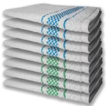 8 Panos de Prato Atoalhado Felpudo Premium 4 Azul 4 Verde