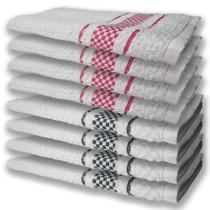 8 Panos De Prato Atoalhado Felpudo Premium 4 Rosa 4 Preto 8 Panos De Prato Atoalhado Felpudo Premium 4 Rosa 4 Preto