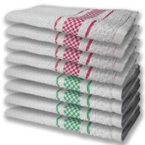 8 Panos De Prato Atoalhado Felpudo Premium 4 Rosa 4 Verde 8 Panos De Prato Atoalhado Felpudo Premium 4 Rosa 4 Verde