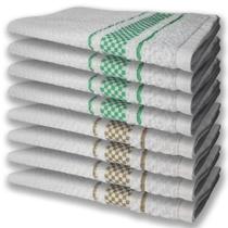 8 Panos De Prato Atoalhado Felpudo Premium 4 Verde 4 Marrom 8 Panos De Prato Atoalhado Felpudo Premium 4 Verde 4 Marrom