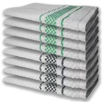 8 Panos de Prato Atoalhado Felpudo Premium 4 Verde 4 Preto
