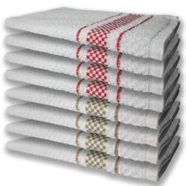 8 Panos De Prato Atoalhado Felpudo Premium 4 Vermelho 4 Marrom 8 Panos De Prato Atoalhado Felpudo Premium 4 Vermelho 4 Marrom